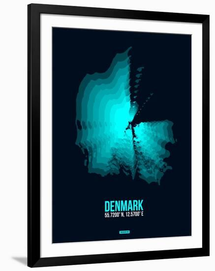 Denmark Radiant Map 2-NaxArt-Framed Art Print