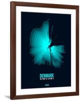 Denmark Radiant Map 2-NaxArt-Framed Art Print