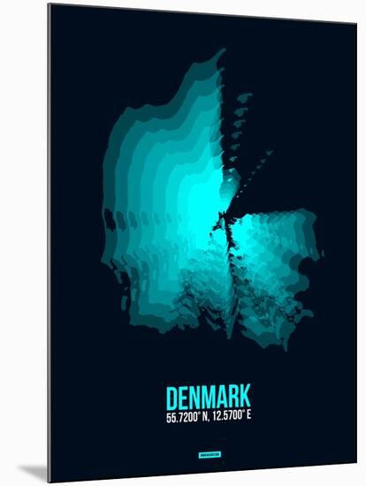Denmark Radiant Map 2-NaxArt-Mounted Art Print