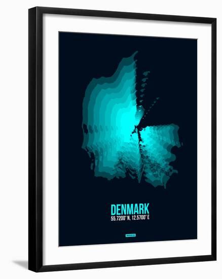 Denmark Radiant Map 2-NaxArt-Framed Art Print