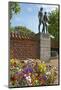 Denmark, Roskilde, Flowerbed, Pansies, Monument in Front of the Cathedral-Chris Seba-Mounted Photographic Print