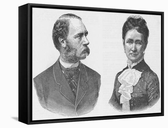 Denmark's King Christian IX and Queen Louise-null-Framed Stretched Canvas