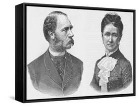 Denmark's King Christian IX and Queen Louise-null-Framed Stretched Canvas