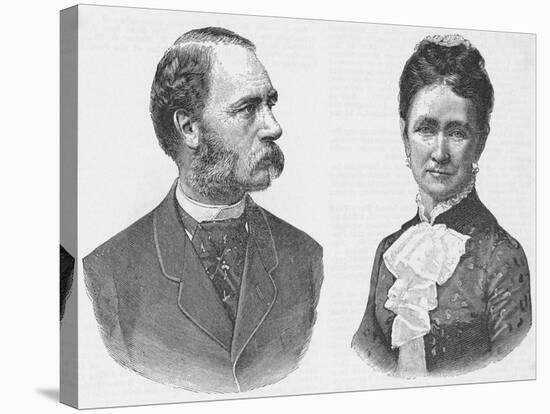 Denmark's King Christian IX and Queen Louise-null-Stretched Canvas