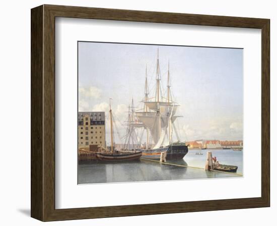 Denmark, Ships Departing from the Port of Copenaghen, 1832-Daniele Ranzoni-Framed Giclee Print