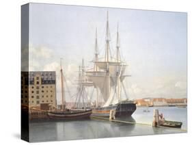 Denmark, Ships Departing from the Port of Copenaghen, 1832-Daniele Ranzoni-Stretched Canvas