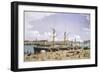 Denmark, Ships Loading in the Port of Copenaghen, 1881-null-Framed Giclee Print