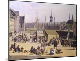 Denmark, Trade Life at the Port of Copenaghen, 1844, Detail-Salvator Rosa-Mounted Giclee Print