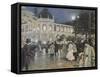 Denmark, Vesterbro Passage by Night in Copenaghen, 1910-Paul Garnier-Framed Stretched Canvas