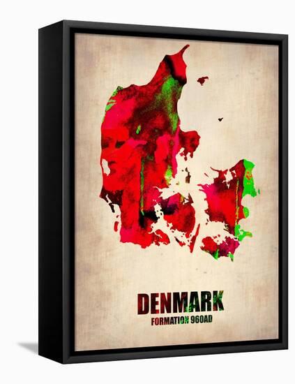 Denmark Watercolor Poster-NaxArt-Framed Stretched Canvas