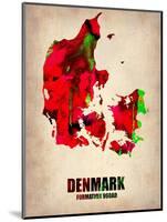 Denmark Watercolor Poster-NaxArt-Mounted Art Print