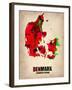 Denmark Watercolor Poster-NaxArt-Framed Art Print