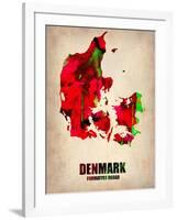 Denmark Watercolor Poster-NaxArt-Framed Art Print