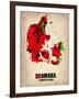 Denmark Watercolor Poster-NaxArt-Framed Art Print