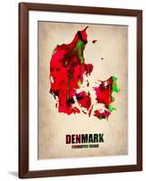 Denmark Watercolor Poster-NaxArt-Framed Art Print