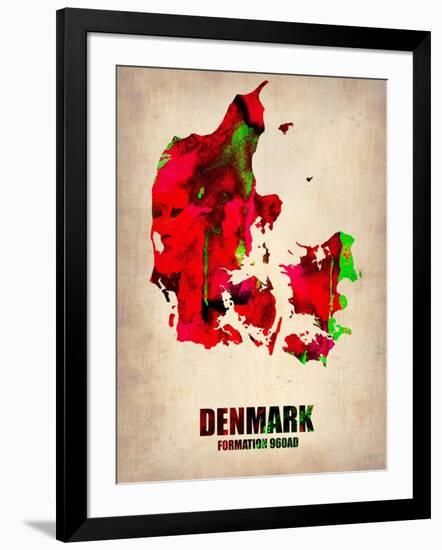 Denmark Watercolor Poster-NaxArt-Framed Art Print