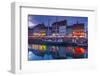 Denmark, Zealand, Copenhagen, Nyhavn Harbor, Evening-Walter Bibikow-Framed Photographic Print