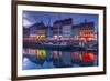 Denmark, Zealand, Copenhagen, Nyhavn Harbor, Evening-Walter Bibikow-Framed Photographic Print