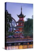 Denmark, Zealand, Copenhagen, Tivoli Gardens Amuseument Park, Chinese pavillion-Walter Bibikw-Stretched Canvas
