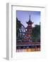 Denmark, Zealand, Copenhagen, Tivoli Gardens Amuseument Park, Chinese pavillion-Walter Bibikw-Framed Photographic Print