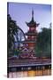 Denmark, Zealand, Copenhagen, Tivoli Gardens Amuseument Park, Chinese pavillion-Walter Bibikw-Stretched Canvas