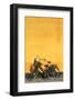 Denmark, Zealand, Copenhagen, Yellow Building Detail with Bicycle-Walter Bibikow-Framed Photographic Print