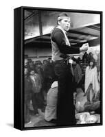 Dennis Banks, Speaks to the Indians During the Occupation Wounded Knee in 1973-null-Framed Stretched Canvas