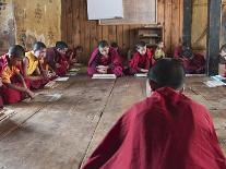 Monks, Punakha Dzong Palance, Bhutan-Dennis Kirkland-Framed Photographic Print