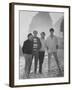 Dennis Wilson, Mike Love, Carl Wilson and Brian Wilson of the Beach Boys, Posing on Beach-Bill Ray-Framed Premium Photographic Print