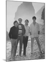 Dennis Wilson, Mike Love, Carl Wilson and Brian Wilson of the Beach Boys, Posing on Beach-Bill Ray-Mounted Premium Photographic Print