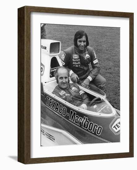 Denny Hulme and Emerson Fittipaldi, 1974-null-Framed Photographic Print