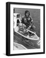 Denny Hulme and Emerson Fittipaldi, 1974-null-Framed Photographic Print