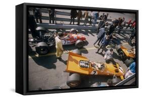 Denny Hulme's Mclaren Ford at the British Grand Prix, Silverstone, Northamptonshire, 1969-null-Framed Stretched Canvas