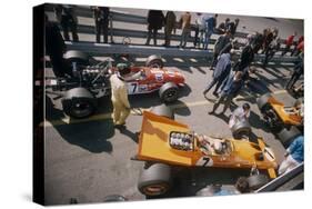 Denny Hulme's Mclaren Ford at the British Grand Prix, Silverstone, Northamptonshire, 1969-null-Stretched Canvas
