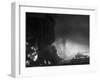 Dense Black Smoke from Wreckage of US Warships Damaged or Sunk Filling Sky Following Pearl Harbor-null-Framed Photographic Print