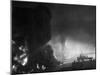 Dense Black Smoke from Wreckage of US Warships Damaged or Sunk Filling Sky Following Pearl Harbor-null-Mounted Photographic Print