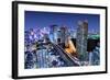 Dense Buildings In Minato-Ku, Tokyo Japan With Tokyo Sky Tree Visible On The Horizon-SeanPavonePhoto-Framed Photographic Print