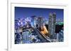 Dense Buildings In Minato-Ku, Tokyo Japan With Tokyo Sky Tree Visible On The Horizon-SeanPavonePhoto-Framed Photographic Print