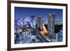 Dense Buildings In Minato-Ku, Tokyo Japan With Tokyo Sky Tree Visible On The Horizon-SeanPavonePhoto-Framed Photographic Print