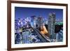 Dense Buildings In Minato-Ku, Tokyo Japan With Tokyo Sky Tree Visible On The Horizon-SeanPavonePhoto-Framed Photographic Print