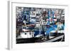 Densely Crowded Fishing Boats Moored in Tangier Fishing Harbour, Tangier, Morocco-Mick Baines & Maren Reichelt-Framed Photographic Print