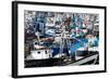 Densely Crowded Fishing Boats Moored in Tangier Fishing Harbour, Tangier, Morocco-Mick Baines & Maren Reichelt-Framed Photographic Print