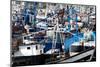 Densely Crowded Fishing Boats Moored in Tangier Fishing Harbour, Tangier, Morocco-Mick Baines & Maren Reichelt-Mounted Photographic Print