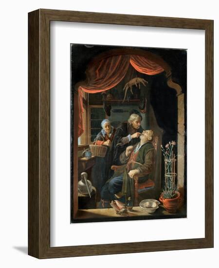 Dentist Examining the Tooth of an Old Man-Gerrit Dou-Framed Giclee Print