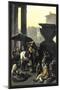 Dentist on Horseback Pulls Tooth in Town Square Before Onlookers-Johannes Lingelbach-Mounted Art Print