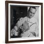 Dentist Working on a Soldier's Mouth at the Ft. Meade and Walter Reed Dental Hospital-George Strock-Framed Photographic Print