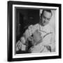 Dentist Working on a Soldier's Mouth at the Ft. Meade and Walter Reed Dental Hospital-George Strock-Framed Photographic Print