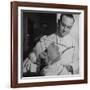 Dentist Working on a Soldier's Mouth at the Ft. Meade and Walter Reed Dental Hospital-George Strock-Framed Photographic Print