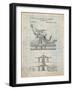 Dentists Chair Patent 1886-Cole Borders-Framed Art Print