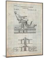 Dentists Chair Patent 1886-Cole Borders-Mounted Art Print